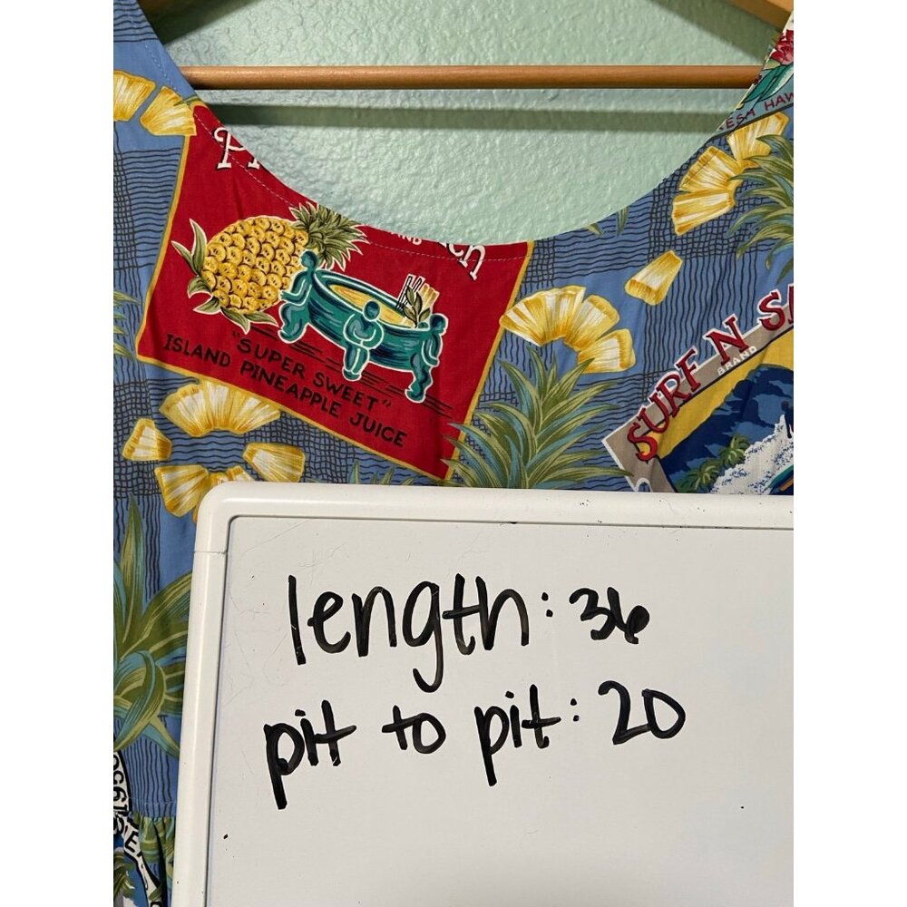 NWT Reyn‎ Spooner Women's Floral Pineapple Royal Hawaiian Dress with Tie Medium - Picture 8 of 9